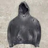Vintage Hoodie and Men's Cotton Hoody with Washed Distressed Effect for Custom Men Hoodies in Streetwear Fashion