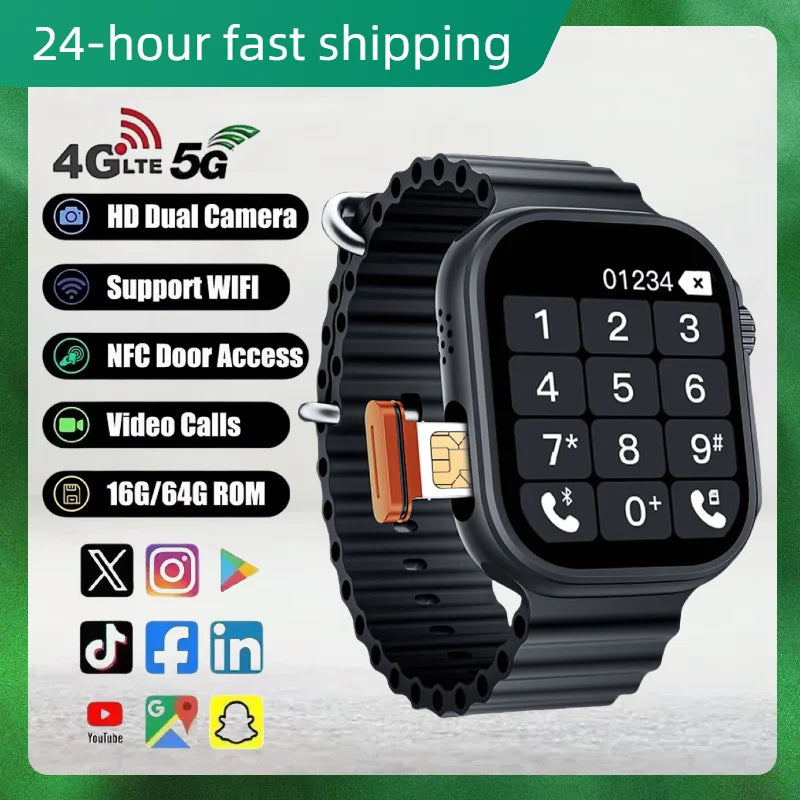 BW9 Pro Smartwatch - Independent SIM card calling, dual-core CPU, 2D graphics enhancement and an ultra-long 400mAh battery life
