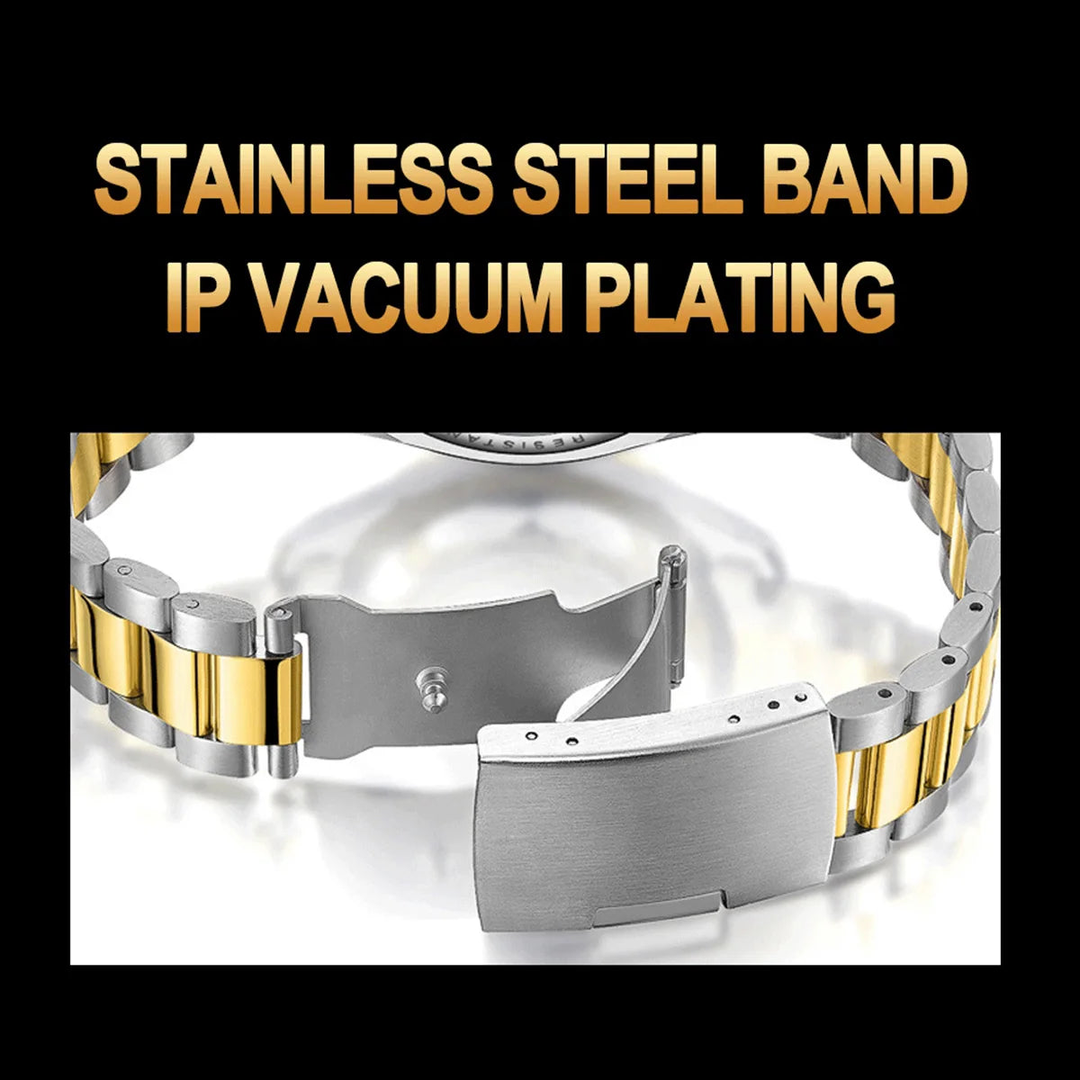 Men's Quartz Watch Classic Stainless Steel Strap Casual Business Style 40mm Black Gold Dial 3Bar Waterproof Series Watches reloj
